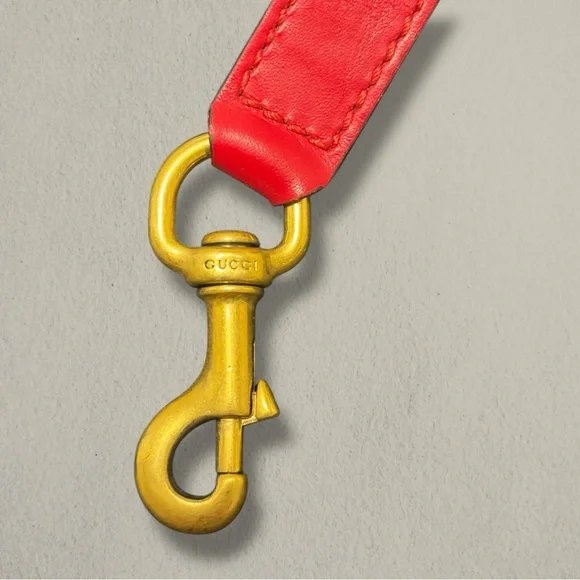 Gucci x GucciGhost Red Leather Diamond GG Large Messenger Bag Pouch 429004 - Picture 4 of 7